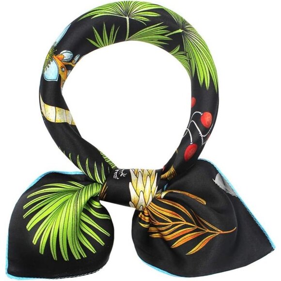 Mulberry Silk Digital Printed Neckerchief For Women's - Picture 1 of 7
